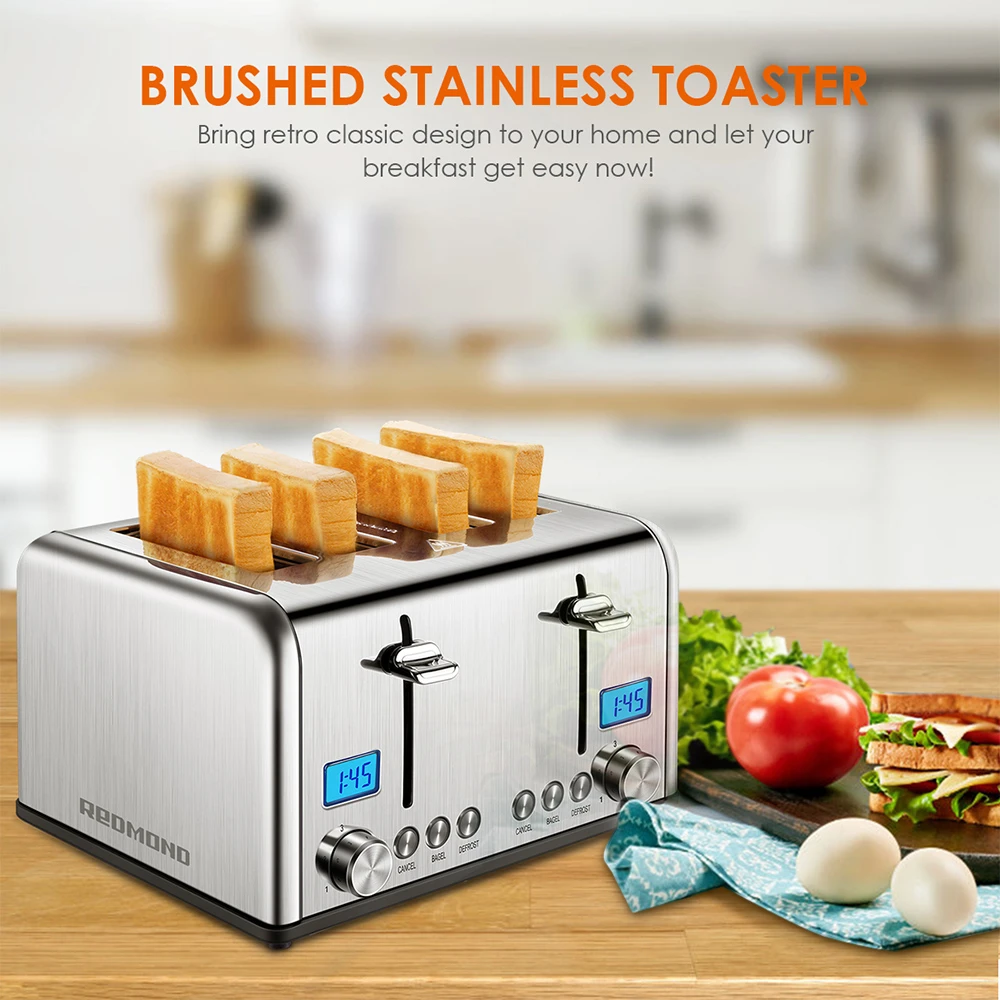 New design bread toaster household automatic 4 slices electric toaster