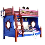 New Design Cheap Price Kids Bedroom Furniture Wooden Children Bunk Bed with Stairs and Drawers