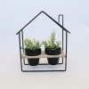 New Design metal house stand, 2 pc black planter flower pots holder