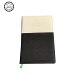 New design popular office supplies printing logo white custom leather notebook dairy
