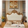 New model bedroom furniture antique luxury royal leather headboard bedroom Furniture Set