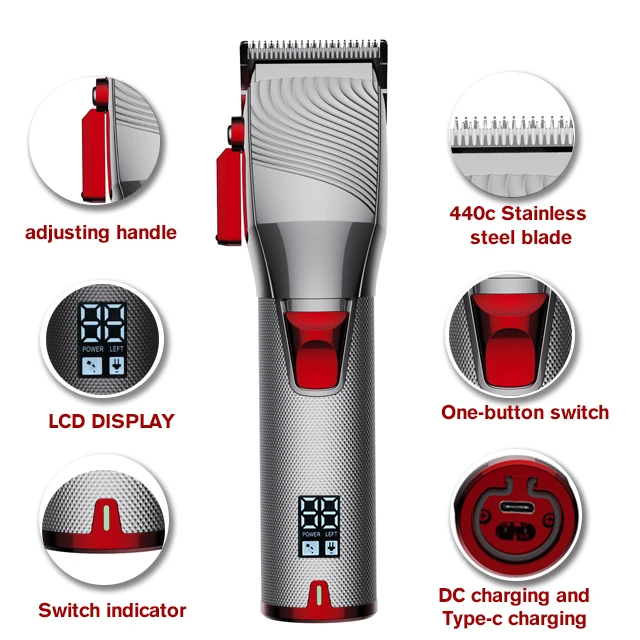 New Rechargeable  Hair Clippers Electric hair trimmer Cordless for Men