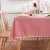 Import New Simple Fashion Cotton And Linen Tablecloth Plaid Fringed Lace Anti-wrinkle And Wear-Resistant Tablecloth from China
