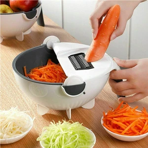 New Style Magic Rotary Cutter Grater Detachable Vegetable Cutter Multi function Slicer Asphalt Basket Kitchen Tool