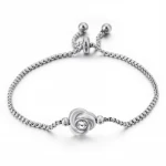 New style stainless steel bracelet with pulling zircon  Womens 18K Gold Plated Rose Bracelet