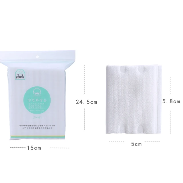 Niaowu Custom label facial cotton pad makeup removal 200pcs thin cosmetic disposable face makeup remover cotton pads N800