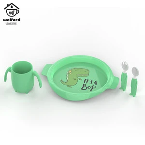 Non-toxic PLA BPA Free Kids Dinnerware Set With Spoon, Plate, Cup And Fork Set