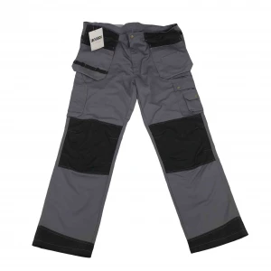 OEM 100% cotton grey Cargo pants mens working trousers multi-pockets workwear pants