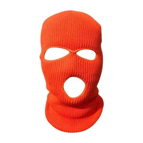 OEM Custom Mens Three Holes Balaclavas Acrylic knitted Warm Hats Full Face Cover winter beanies Balaclavas Men