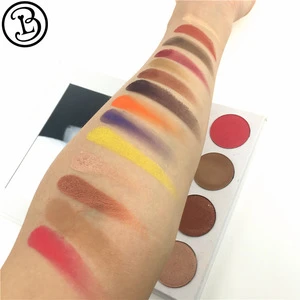 OEM make up cosmetics eyeshadow and blush 14 colors paper eyeshadow palette