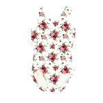 OEM/ODM Training sleeveless Dancewear sleepwear knitted flower printed baby romper