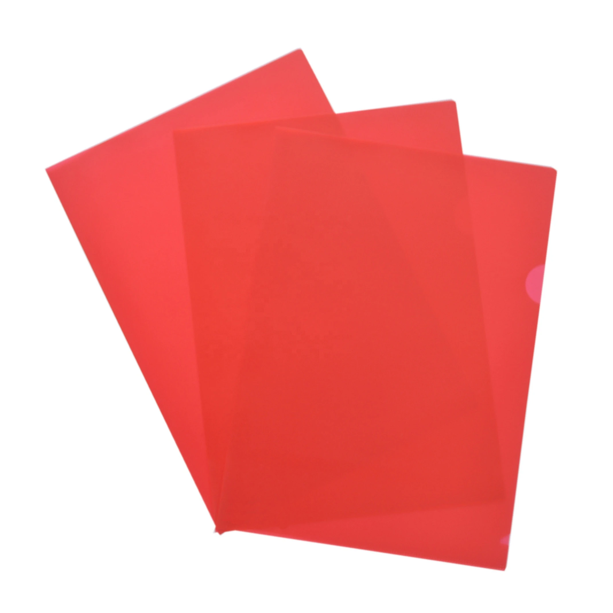 Office Supply, PP plastic L shape file folder open on top and side, 120 micron, Pack 25pcs
