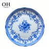 Ohere Bone China Dinnerware Set 4pcs Plate Set blue rose Ceramic Tableware Wedding Charger Plate for Event&Catering