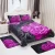 Otsukeroi super soft 220x240cm rose printed 1ply deep embossed Algeria style 5 pcs bedding set for South Africa market.