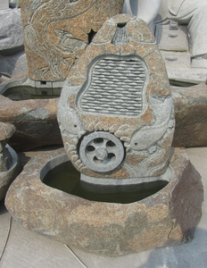 Outdoor Garden Stone Water Feature Waterwheel Fountain