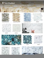 Pearl Series Bathroom Glass Mosaic Shower Mosaic Tiles