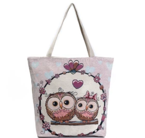 Personality charm explosion owl canvas jacquard embroidery thread fashion bag