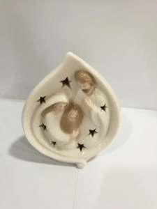 personalized European ornaments sancta familia pottery