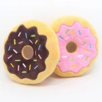 pet dog puppy plush toy squeaker toy sound toy interactive toys donuts dog playing toys