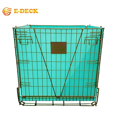 PET Preform Storage Stacking Galvanized Mild Steel Collapsible Warehouse Folding Metal Welded Wire Mesh Storage Cage Container