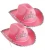 Import Pink Cowgirl Hat Princess Light Up Hat, With Blinking Tiara And Neck Draw String Cowboy Hat for Dress-Up Parties from China