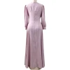 Pink multi size solid color 2021 abaya muslim islamic clothing dress long dress