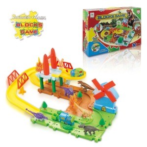 Plastic Dinosaur Toy Set Building Block Game for Children