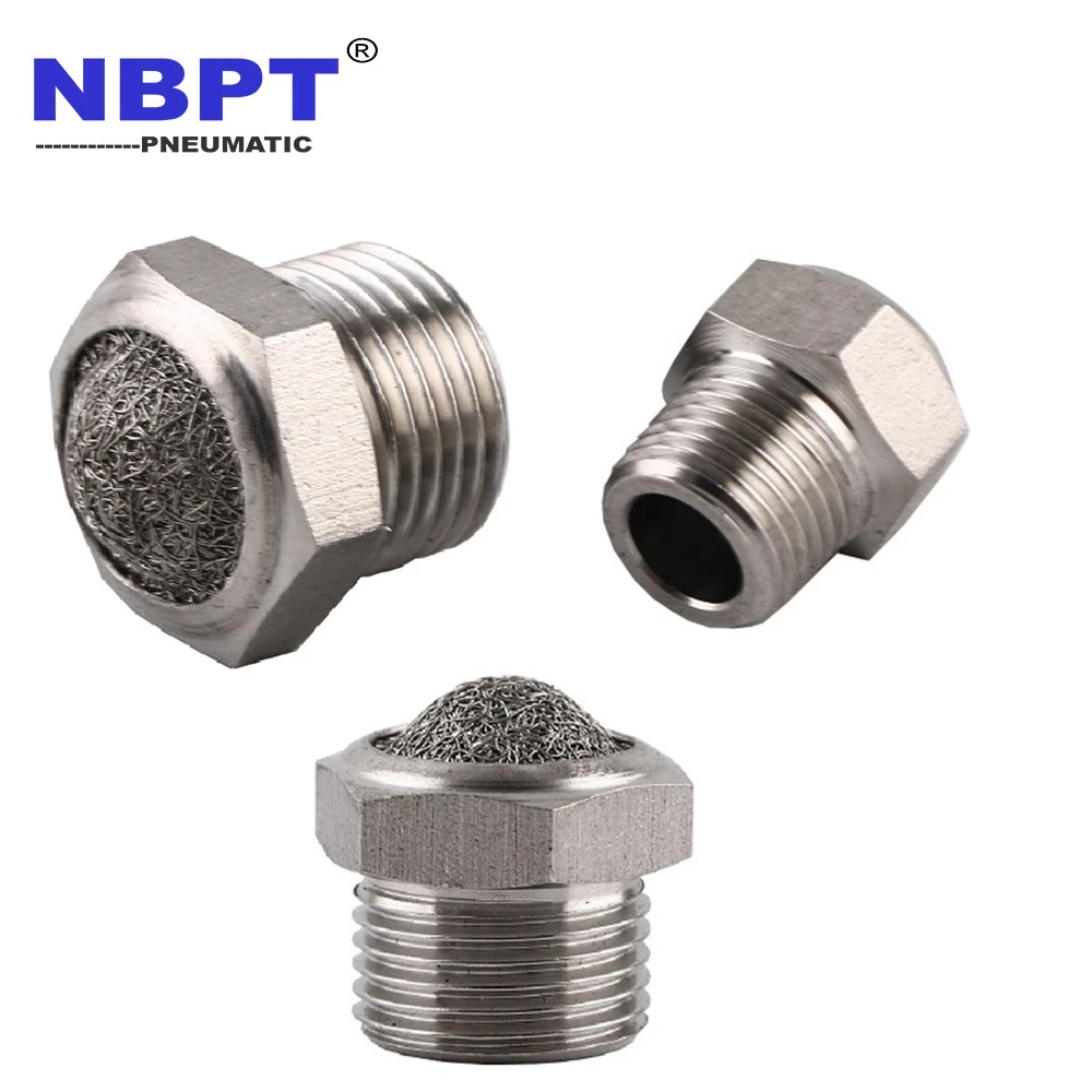 Pneumatic Parts Stainless Steel Pneumatic Mufflers Air Silencers