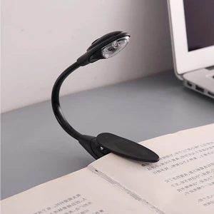 Portable Adjustable LED Book Light with Clip Comfortable Soft Source Lightweight Flexible Creative Design for Night Reading