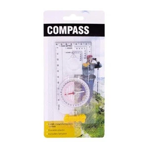 Portable camping map measure compass