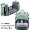 Portable diaper backpack organizer sac a langer wickeltasche nappy mummy nurse mom baby diaper bag with sleeping bed