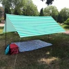 Portable Folding Summer Pole Tents Camping Outdoor Beach Open Tent Beach Cabana Tents//