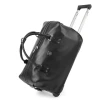 Portable Travel Trolley Bag Lightweight Business Duffel Boarding Bag Large Capacity Folding PU Leather Waterproof Fashion Bag AY