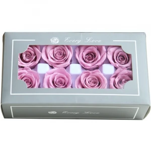 Preserved Roses Head In Box With Exquis Boite De Fleurs