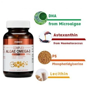 Private Label Microalgae DHA EPA Algae Oil Omega 3 Supplement