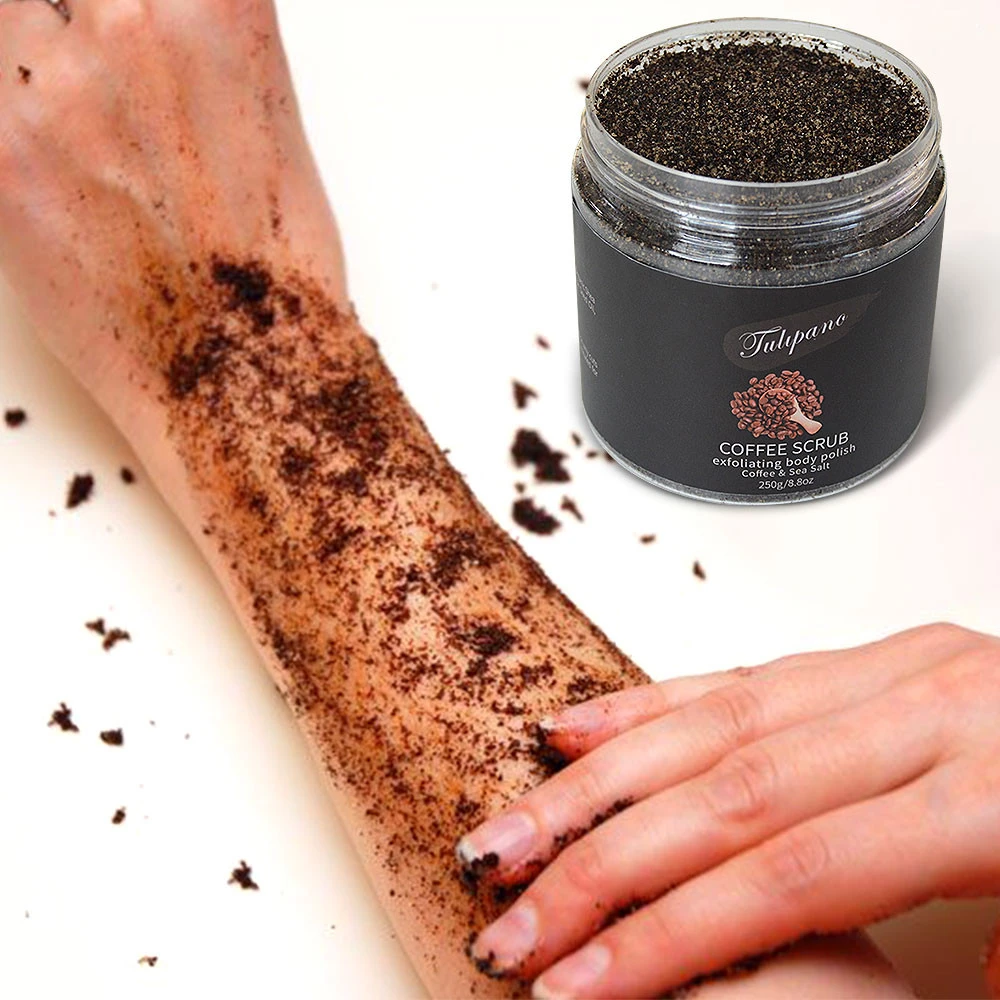 Private Label Wholesale Arabica Bean Exfoliator Natural Sugar Coconut Face Skin Whitening Coffee Body Scrub