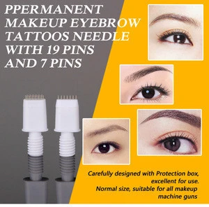 Professional Sterilize19 pin 7pin eyebrow tattoo needles Permanent makeup microblading pen needles