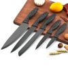 Promotion gift  plastic block with pp painting handle stainless steel 6pcs kitchen knife set