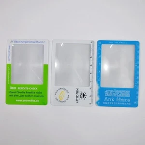 Promotional gifts PVC card magnifiers with ruler