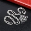 Punk Rock Personality Male Titanium Steel Pendant Accessories Non-mainstream party leopard head stainless steel necklace