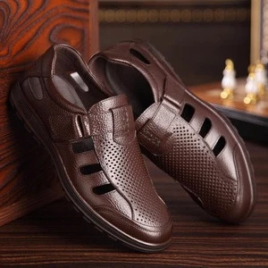 PX132 Men Leather Slip On Shoes PU Synthetic Leather For Shoes