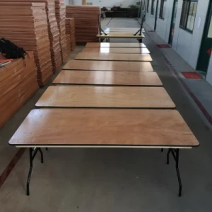 Quality Plywood Wedding Rectangle Folding Outdoor Banquet Dining Tables