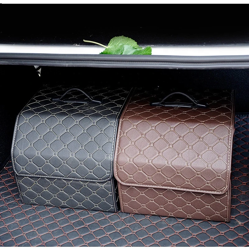 Quality PU Leather Car Trunk Storage box Foldin Car Organize for MPV SUV