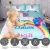 Import Rainbow Unicorn Believe Miracles Floral Blue Bedding Set Cartoon Duvet Cover For Kids Home Textiles 3Pcs from China