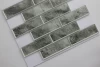 Random brick 2022 new design strip laminated crystal glass mosaic tile for wall