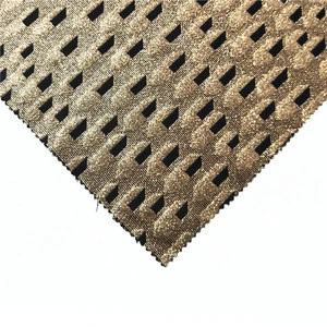 recycled cheap plain yarn dyed jacquard woven 25% metallic 75% polyester fabric