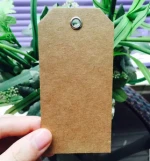 Recycled kraft paper hang tag ,tag with custom logo printing