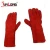 Import Red and blue industry cattle leather long welding gloves from China