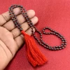 Red Big Tassel With Jaipur Rajasthan India Round Beaded Hematite Handmade Jewelry Manufacturer Lightweight Rosary