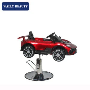 Red fashion baby car kid&#39;s barber chair  with music story salon furniture beautiful hairdressing car  WALLY BEAUTY WL-C06